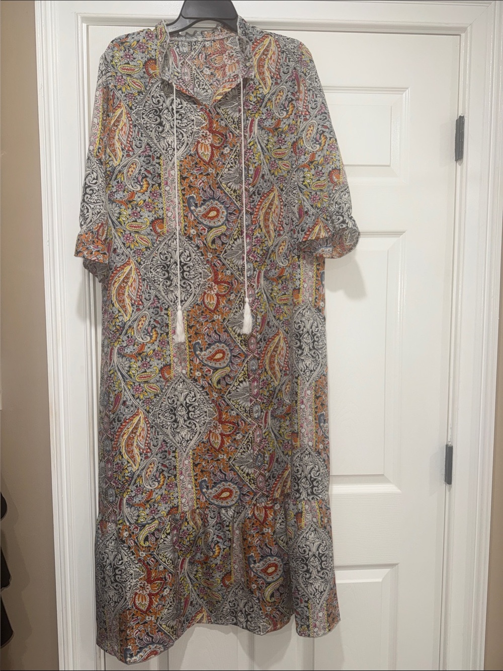 Boho Paisley Maxi Dress in Multicolor